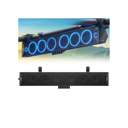 Barra de Sonido GoHawk 34 Pulgadas RGB Bluetooth IP66 Compatible con Polaris RZR Can-Am