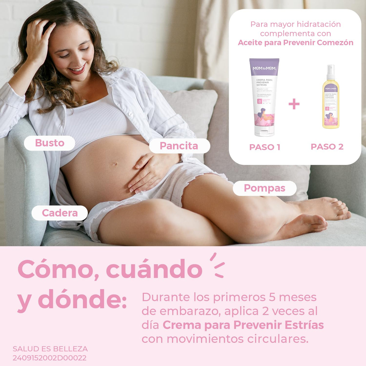 MOM to MOM Crema para Prevenir Estrías ETAPA a 250ml