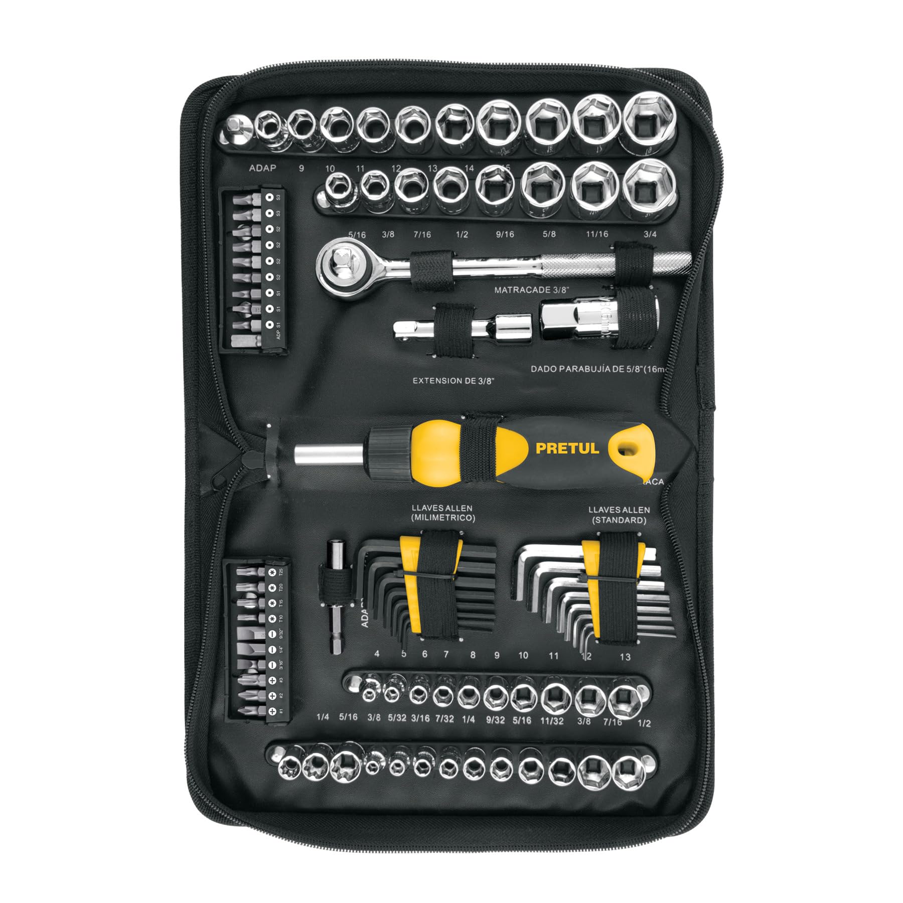 Juego de Herramientas Pretul 83 Piezas para Mecánica