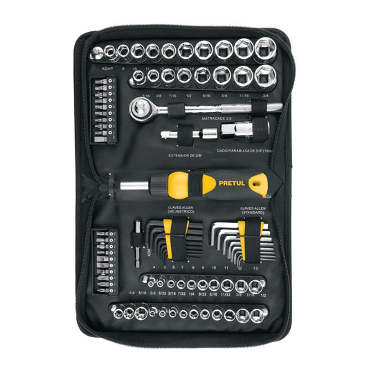 Juego de Herramientas Pretul 83 Piezas para Mecánica