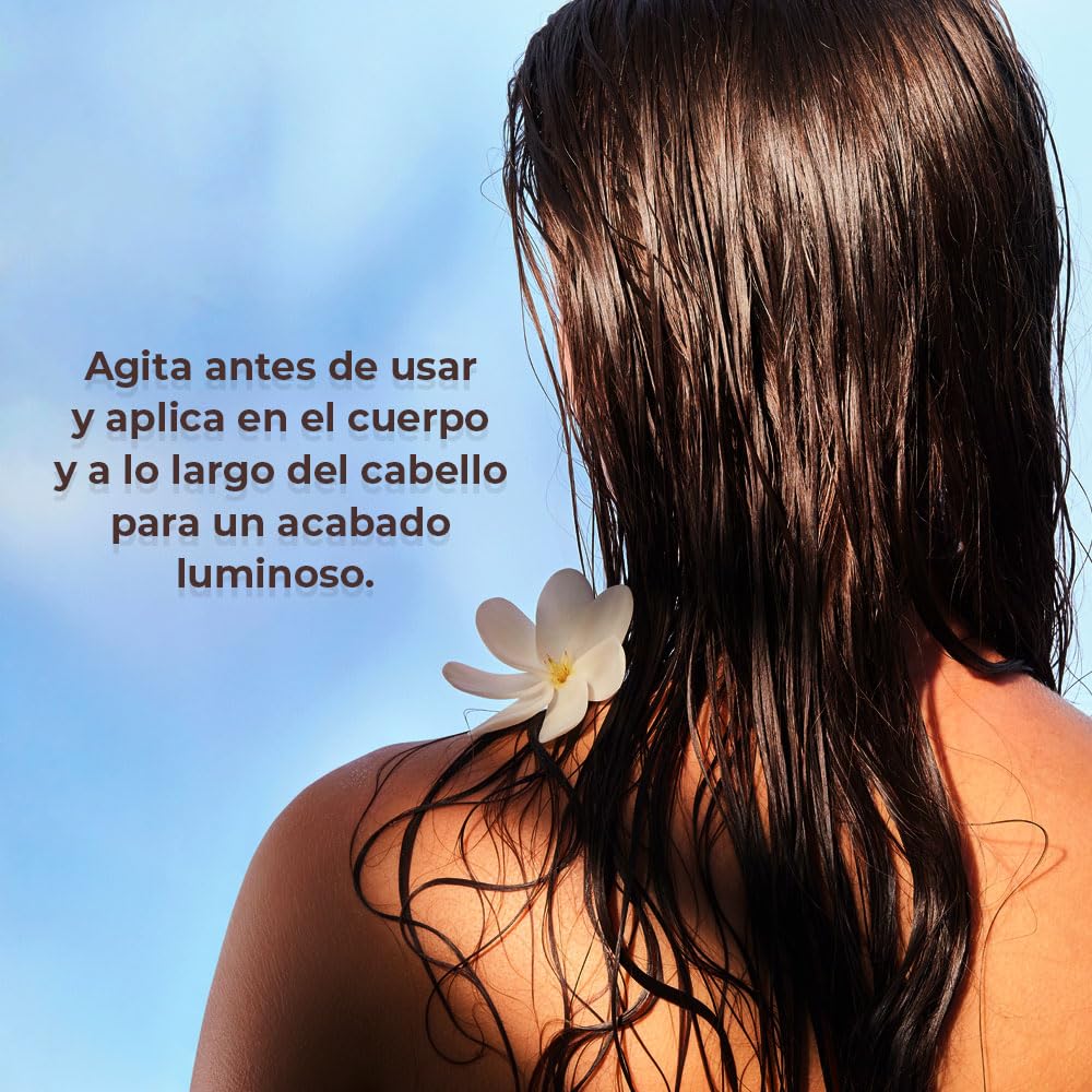 Yves Rocher Monoi de Tahiti DUO PACK Aceite corporal hidratación y brillo efecto destellante para cuerpo y pelo: 2 piezas (100 ml C/U)