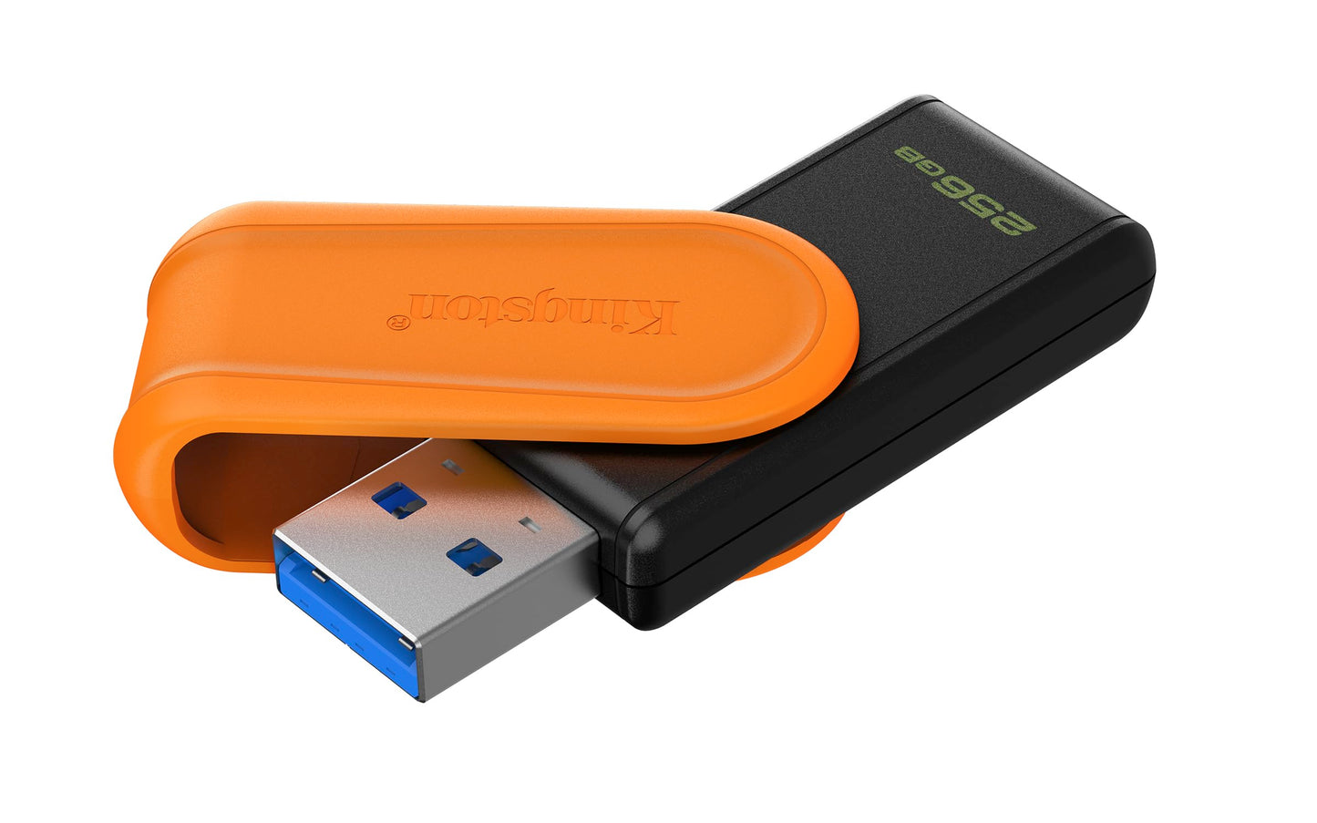 Kingston USB DataTraveler Exodia S, Capacidad: 256GB, USB-A 3.2 Gen 1, Color: Negro/Naranja, SKU: DTXS/256GB