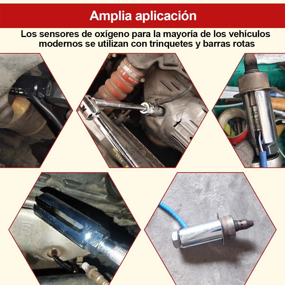 Herramienta de Extracción del Sensor de Oxígeno, Kits de Sensor de Oxígeno para Automóviles Genéricos