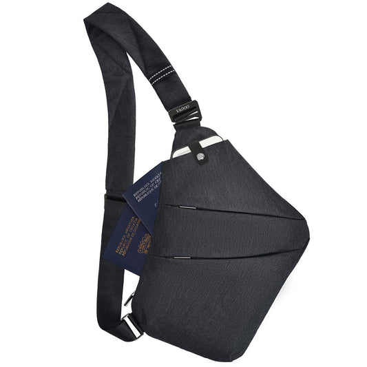 Bolsa flexible personal, antirrobo para viajes, deporte, ligera, bandolera, bandolera izquierda, para mujeres y hombres