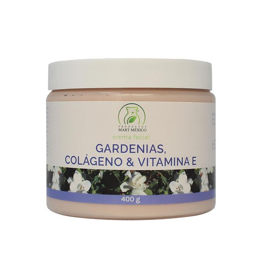 Crema Facial & Corporal De Gardenias, Colágeno y Vitamina E Piel Tersa 400 Gr Productos Mart Mexico