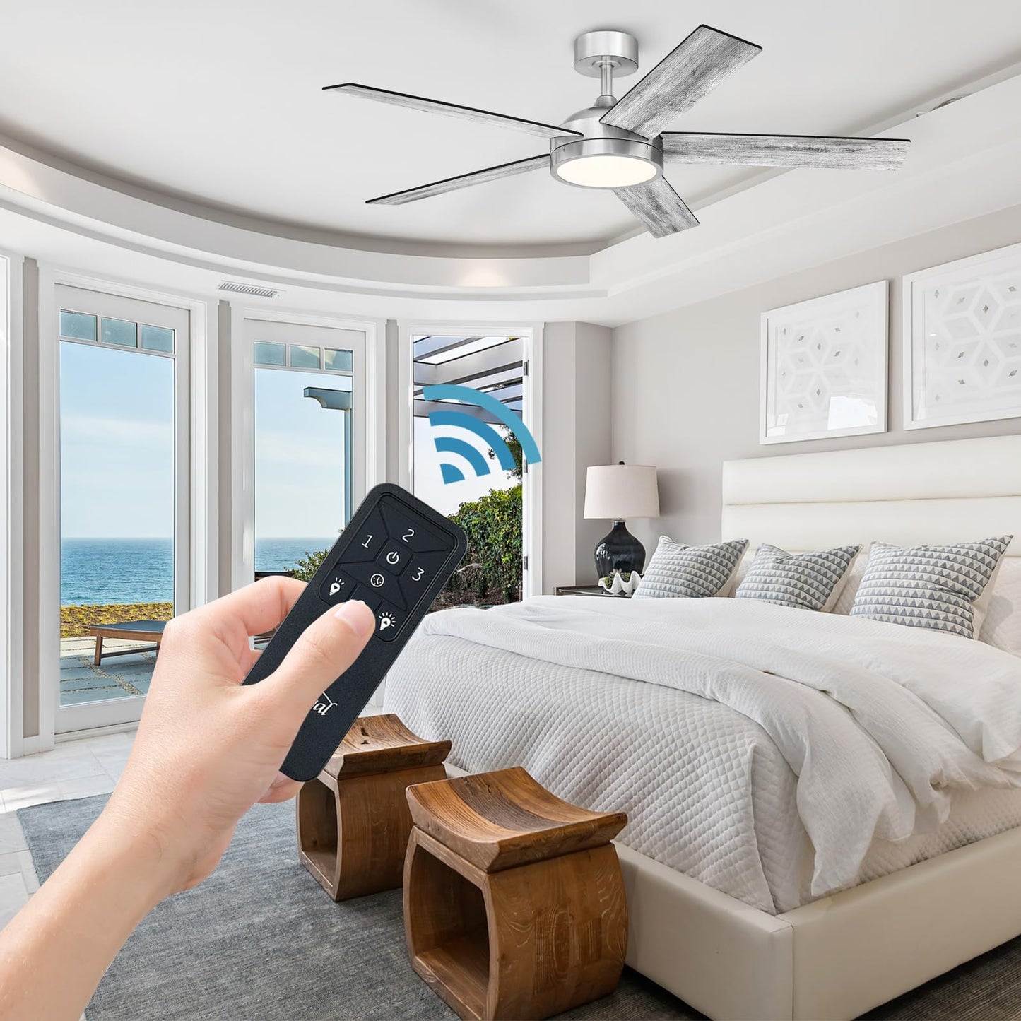Kit Control Remoto Universal Ventilador Techo Harbor Breeze Hampton Bay Hunter con Regulador Luz de 3 Velocidades
