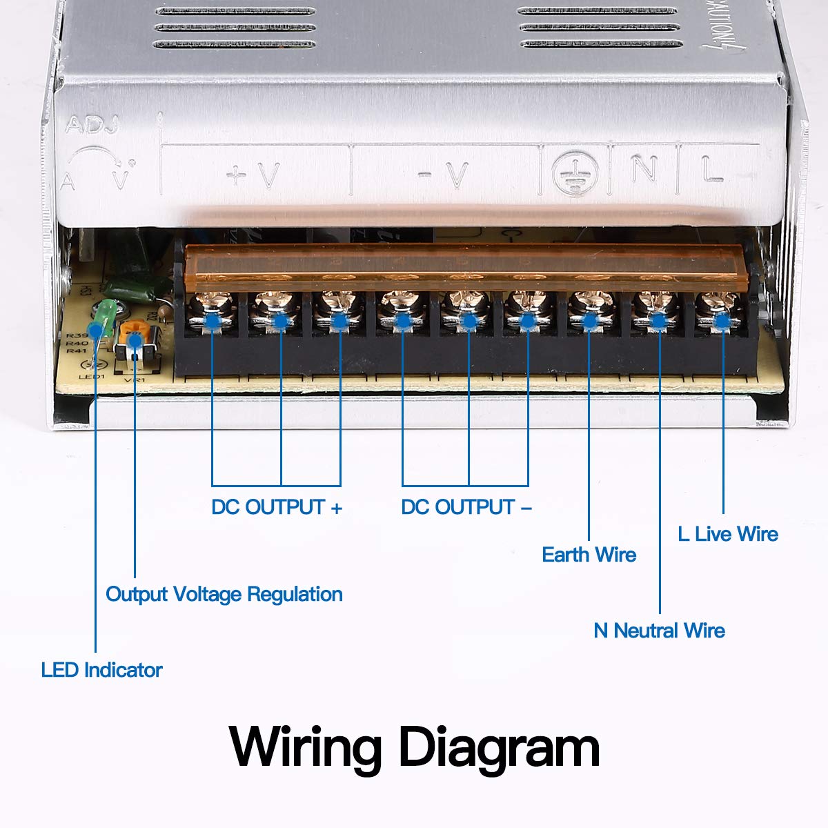 GESD Fuente de alimentación DC 12V 30A 360W Universal conmutación regulada Convertidor AC a DC AC110V/220V (SMPS) Transformador Adaptador para tiras de luz LED, sistema de seguridad de cámara de