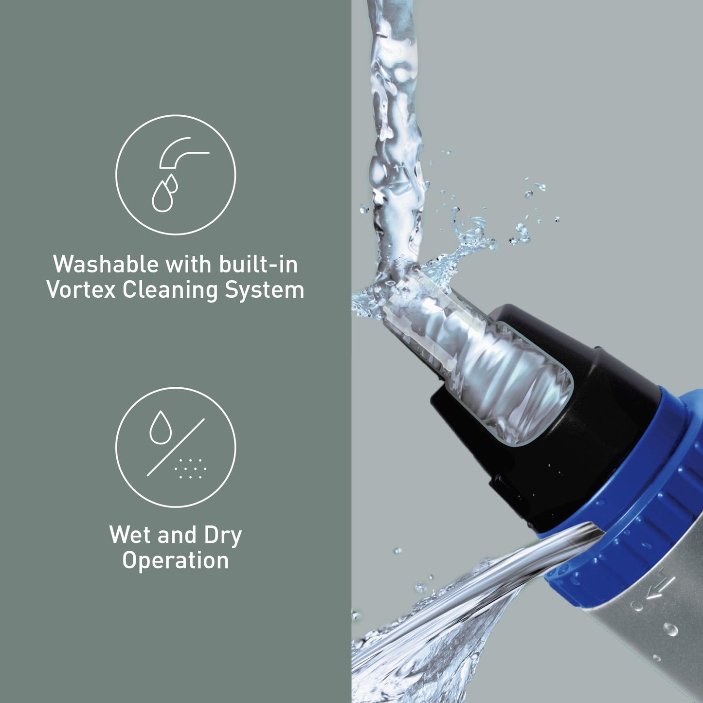 2 pack Panasonic ER-GN30-K Nose, Ear n Facial Hair Trimmer Wet/Dry with Vortex Cleaning System, Black