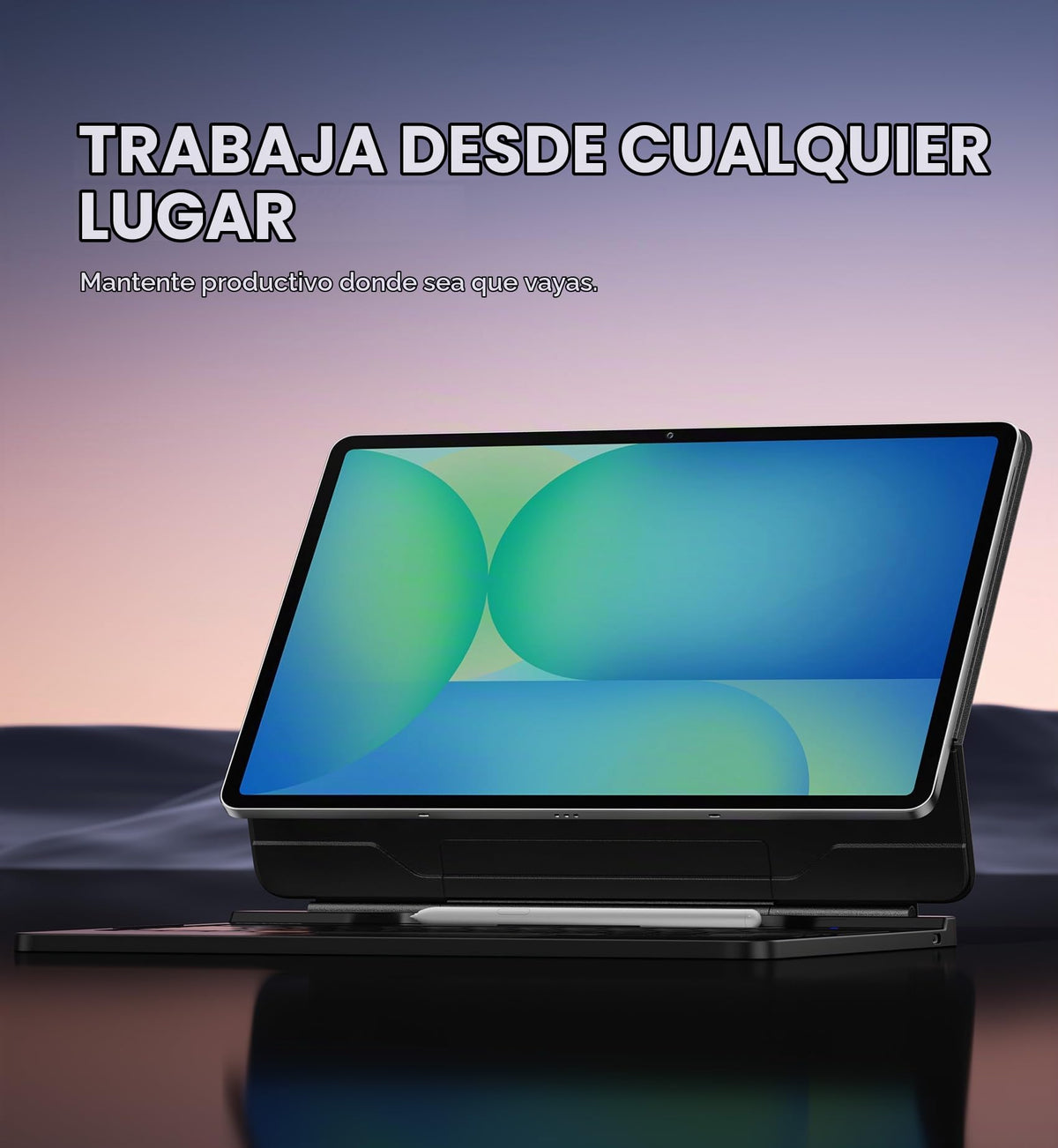 Funda con Teclado Samsung Galaxy Tab S10 FE+ Negro Dexnor Multitáctil con Soporte Magnético Flotante Retroiluminado