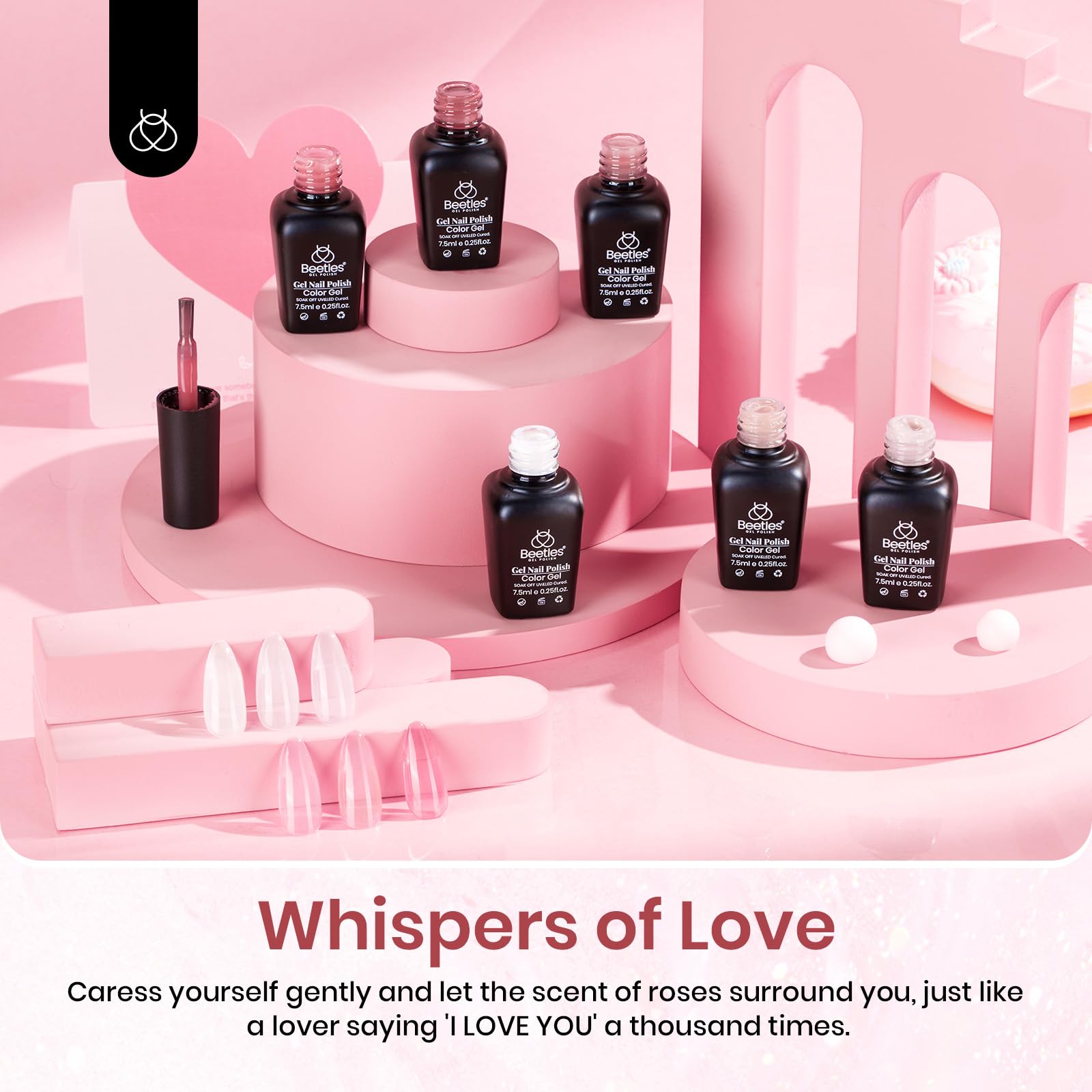Beetles No Wipe Gel Top Coat y Base Coat Set, Soak Off LED Clear Gel Base Top Gel Glossy Shine Finish Base de esmalte de gel de larga duración y Top Coat Gel Lamp Nails Art DIY Home