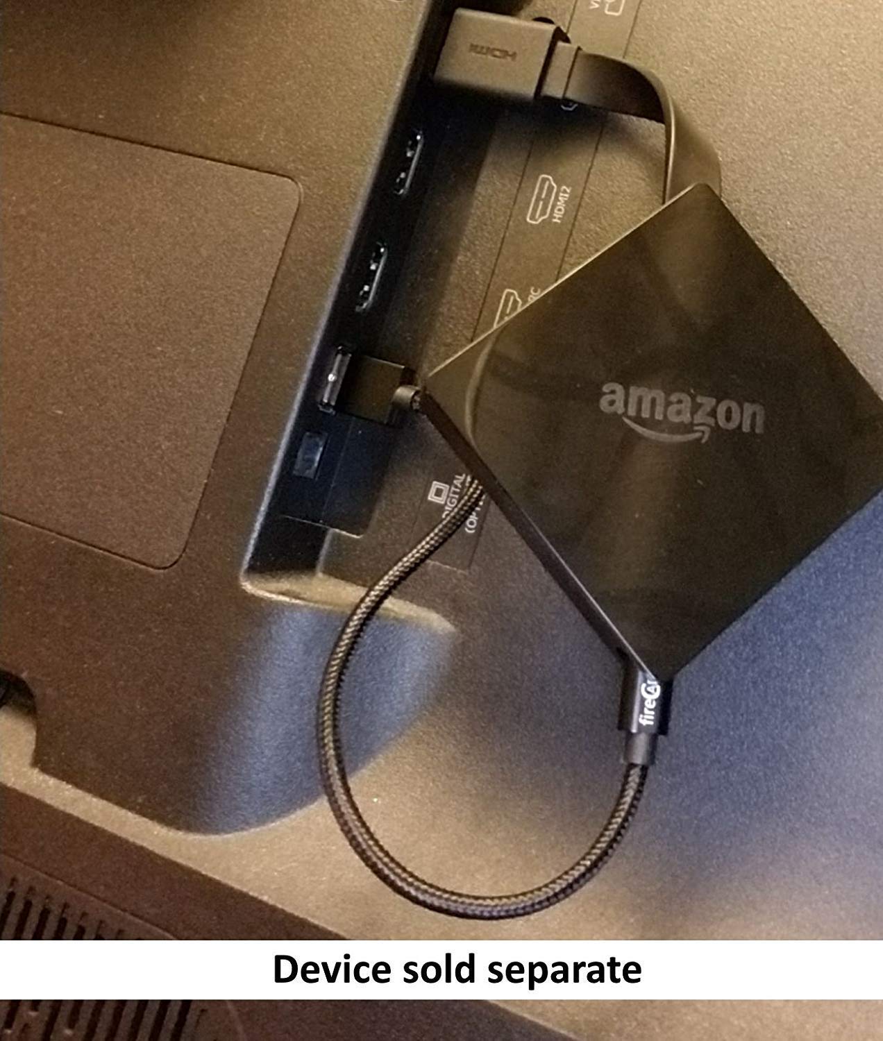 FireCable Adaptador de corriente inalámbrico para Firestick4kmaxx 2024 | Alimenta el palo de fuego de la TV | Elimina la toma de CA que elimina los cables de TV desordenados