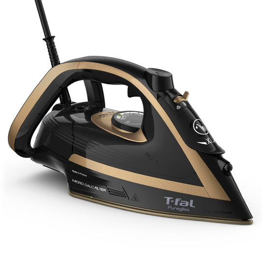 Plancha de Vapor T-fal Dorada y Negra Anti-Calc 1800 W con Apagado Automático