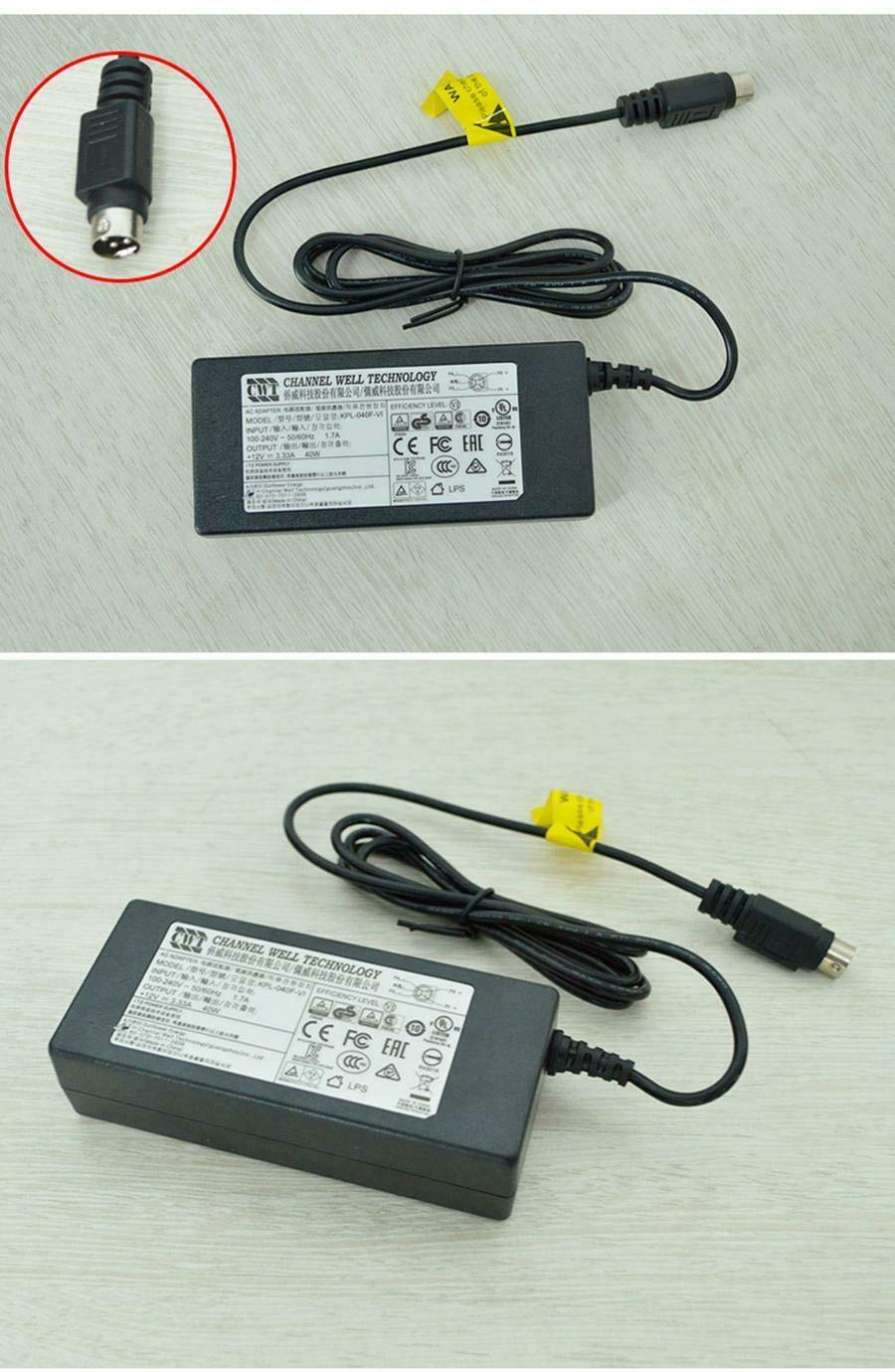 KPL-040F-VI 4 Pin 12V 3.33A 40W AC Power Adapter for Hikvision NVR7808HGH 7816HGH CCTV Camera System Chargers Adapter