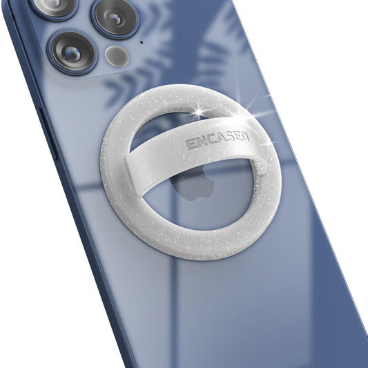 Soporte Magnético Encased Blanco con Anillo de Silicona para iPhone