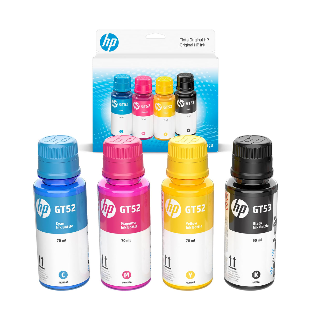 Botellas de Tinta HP Negro Cian Magenta Amarillo