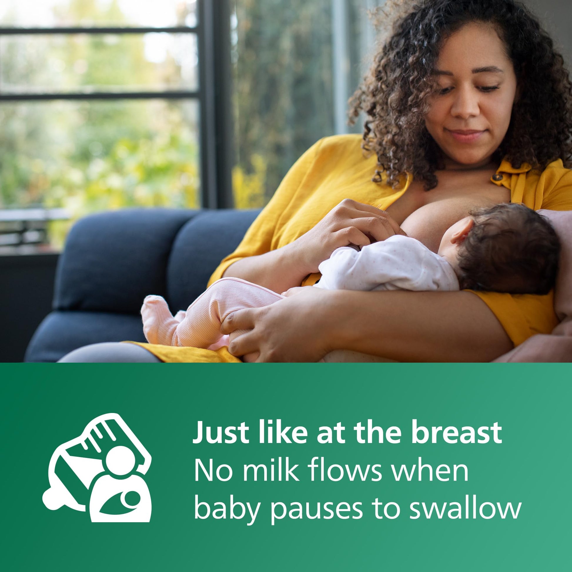 Biberón de Vidrio Natural Philips AVENT Transparente con Pezón de Respuesta Natural, Paquete de 4