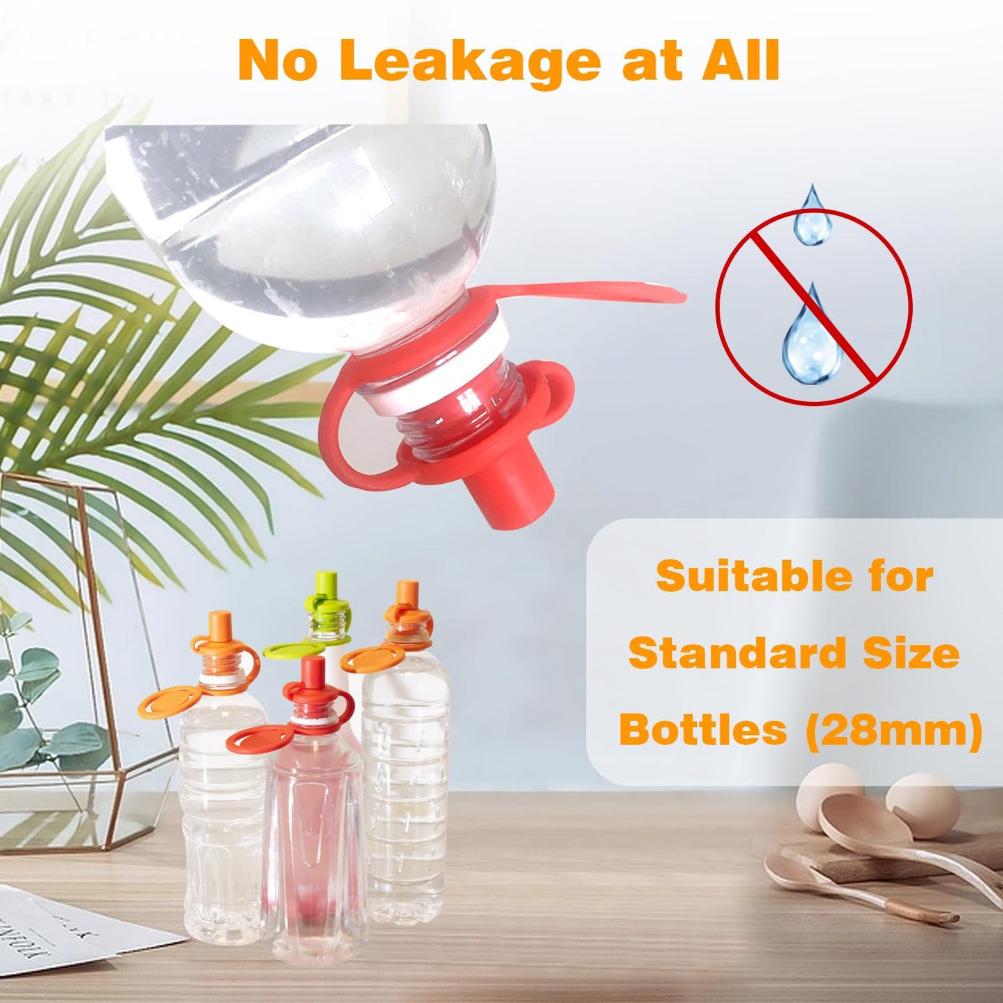 Boquilla de silicona para botella de agua: adaptador de boquilla para botella sin derrames para niños y bebés, sin BPA, paquete de 3