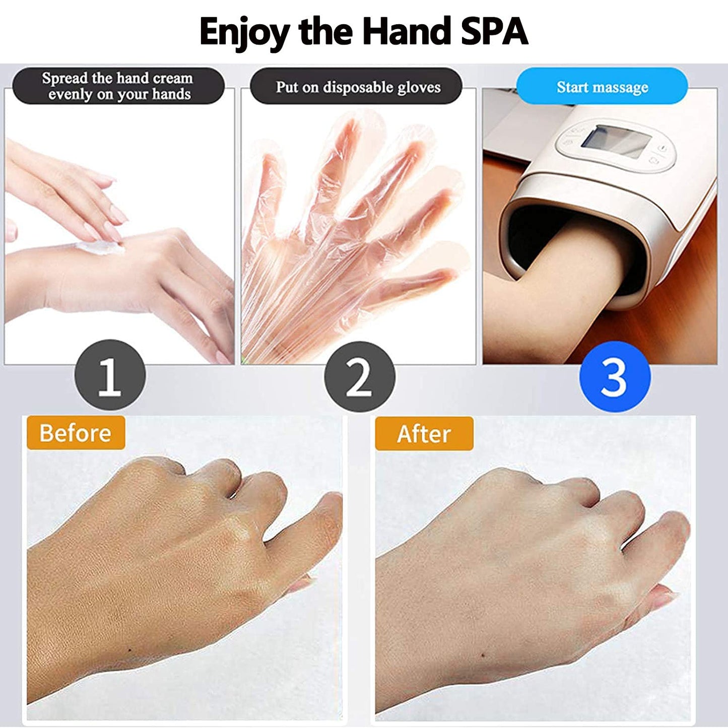 Masajeador De Manos para Artritis Masajeadores Eléctricos de Mano Hand Massager Hand Calm con Calor Compresión para El Masaje De Puntos De Acupuntura El Alivio del Dolor Adormecimiento del Túnel Carpiano y de Los Dedos