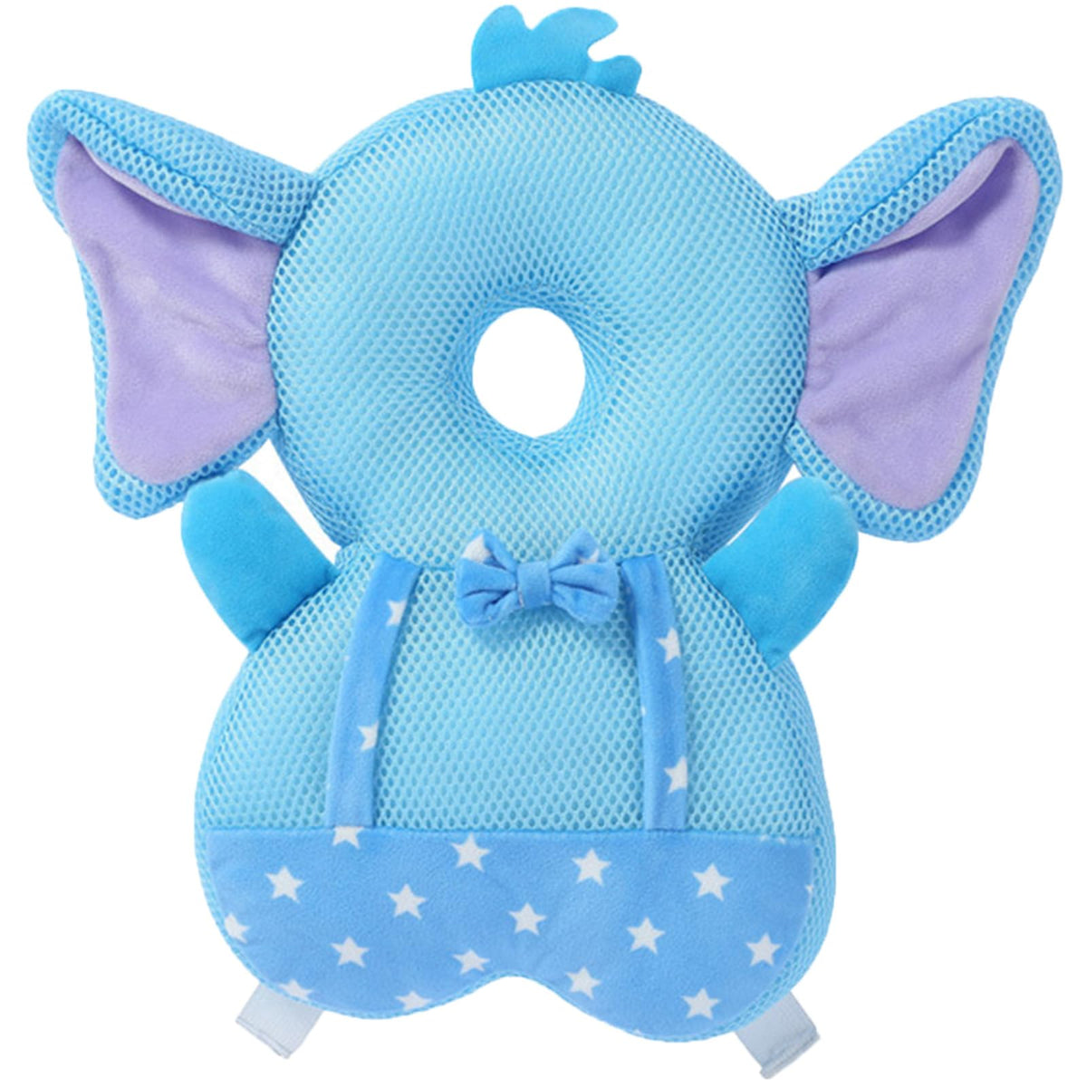 LOVOERNO Mochila con protector de cabeza para bebé con almohadilla de seguridad ajustable para la cabeza del bebé (Estrella Elefante)