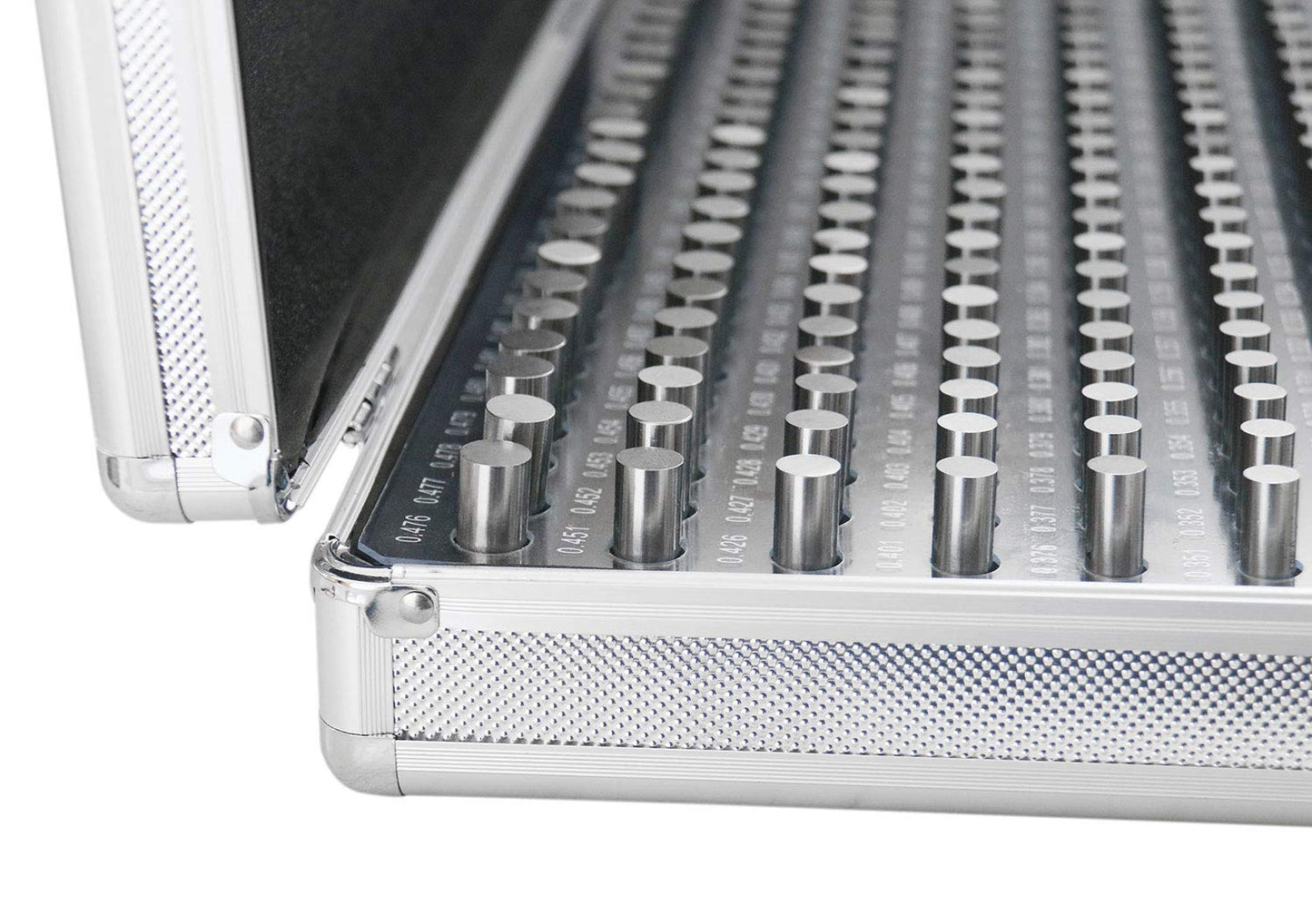 Juego de Calibradores de Clavijas de Acero Accusize Industrial Tools 0.251-0.500 Pulgadas Menos Clase Zz con Caja de Aluminio Confiable