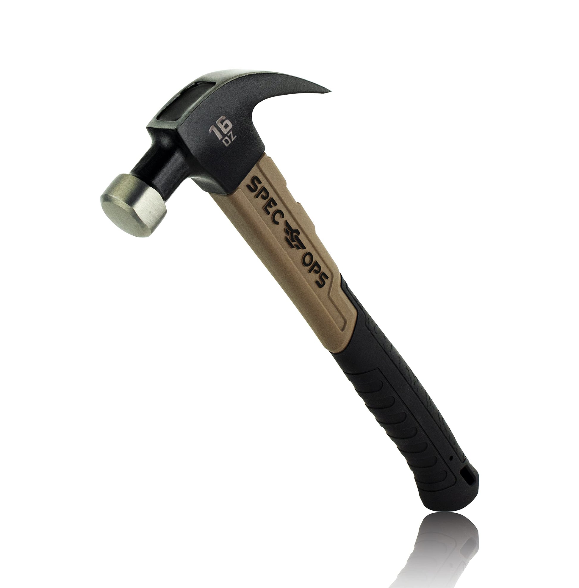 Martillo Spec Ops Tools Fibra de Vidrio Garra Curvada con Agarre Absorbente de Golpes