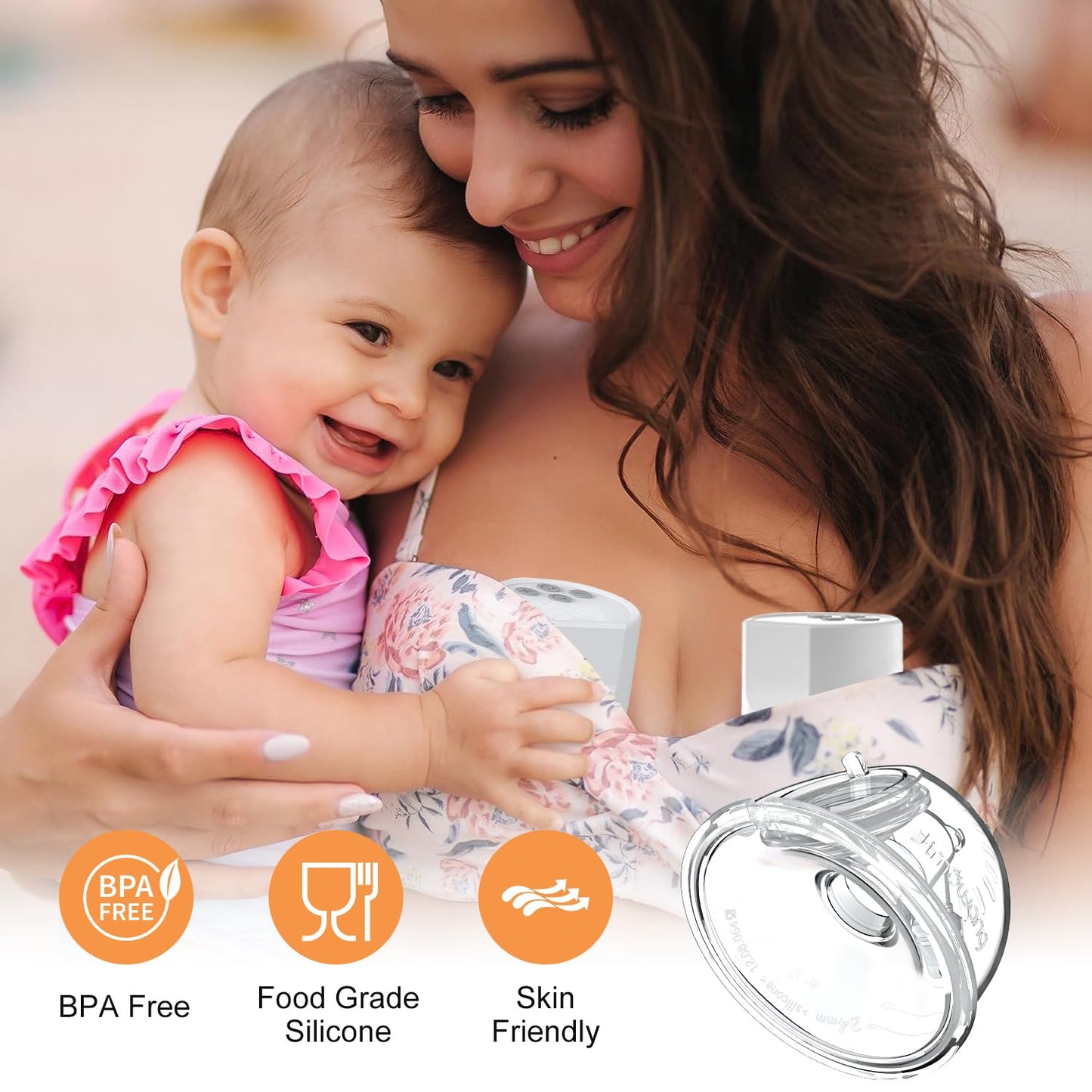 Juego completo de vasos colectores de leche compatible con Momcozy S12 Pro/S9 Pro - Extractor de leche manos libres portátil, válvula de pico de pato para piezas originales S9 Pro/S12 Pro (no para