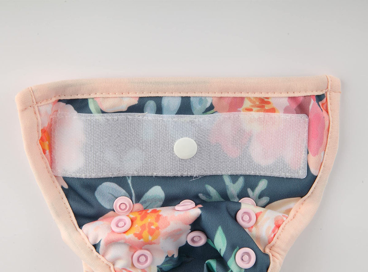 Pañal de tela para bebé recién nacido con gancho y bucle (flor vintage)