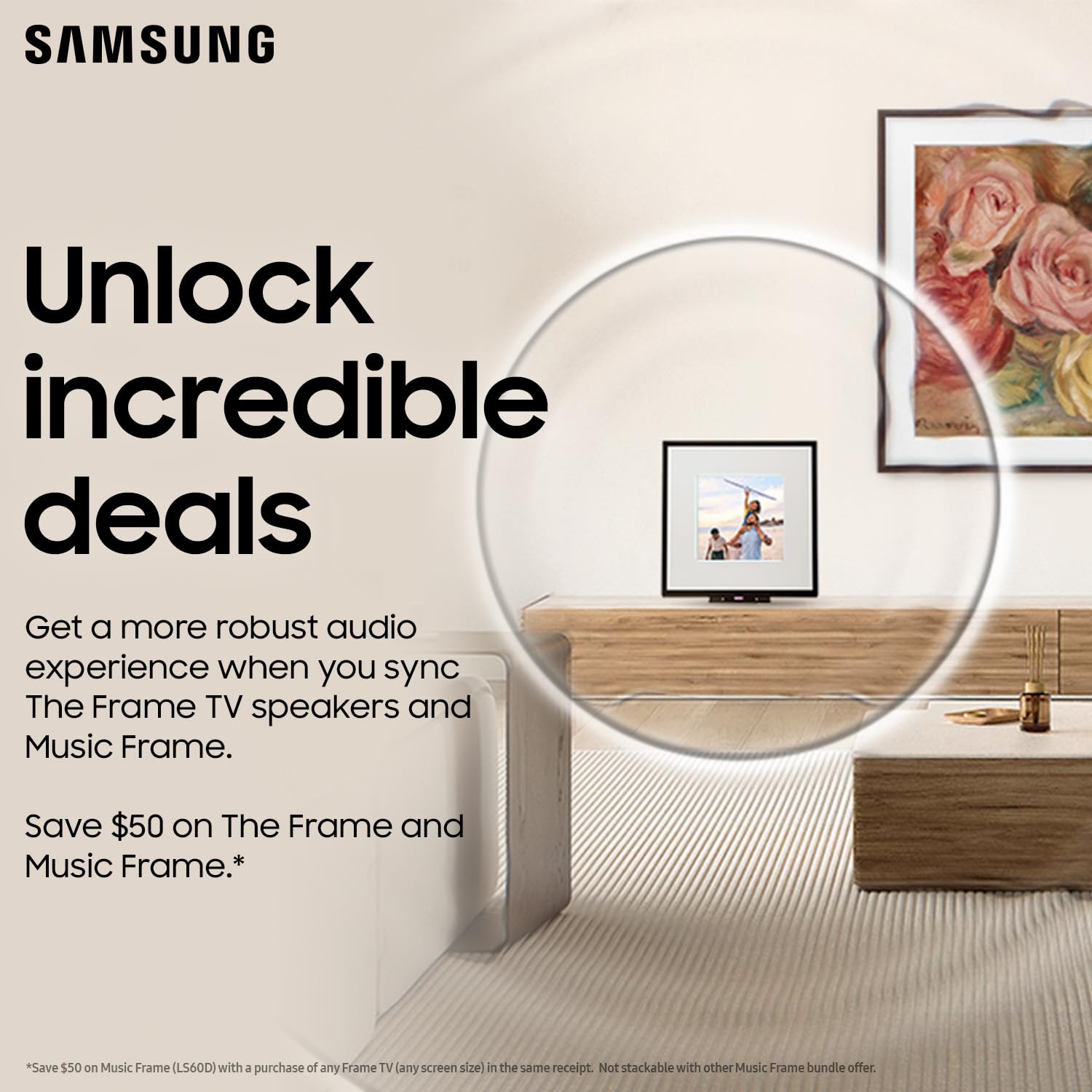 Samsung 55-Inch Class QLED 4K LS03D The Frame Series Quantum HDR Smart TV con Dolby Atmos, modo artístico, antirreflejo, marco personalizable, montaje de pared delgado con Alexa incorporado (QN55LS03D