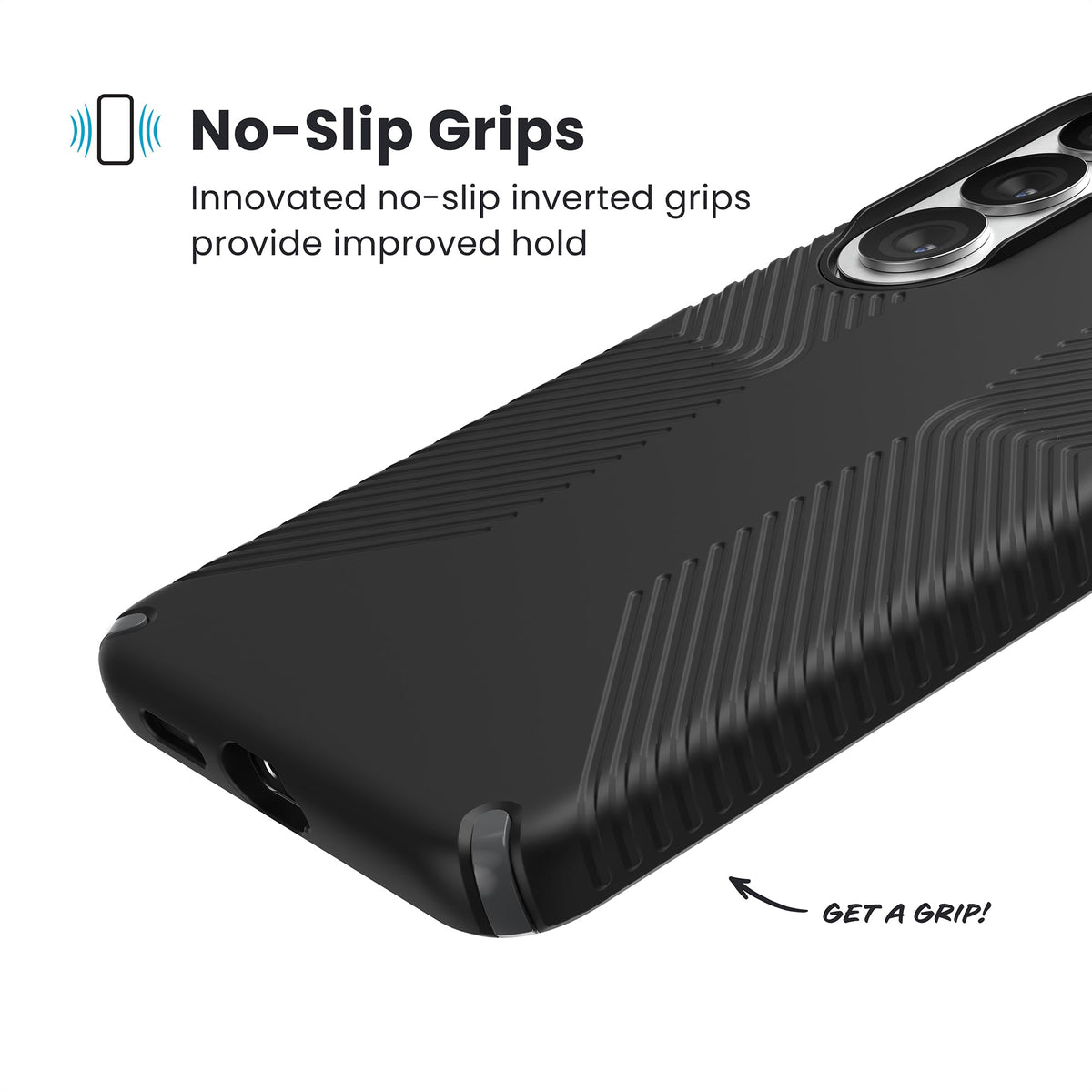 Funda Speck Negro Gris pizarrón Samsung Galaxy S26 Presidio2 Grip con imán