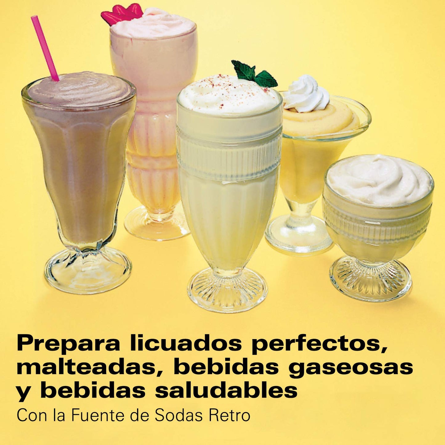 Hamilton Beach Fuente De Sodas De 2 Velocidades/Batidora Para Esquimos Y Licuados/Chocomilera, Estilo Profesional, Acero Inoxidable (730C-Mx)