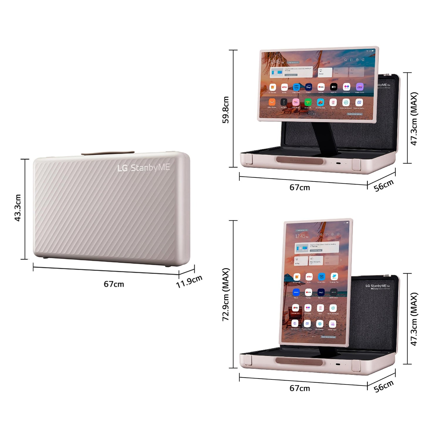 LG Pantalla StandbyMe Go 27" Smart TV con ThinQ AI 27LX5QKNA