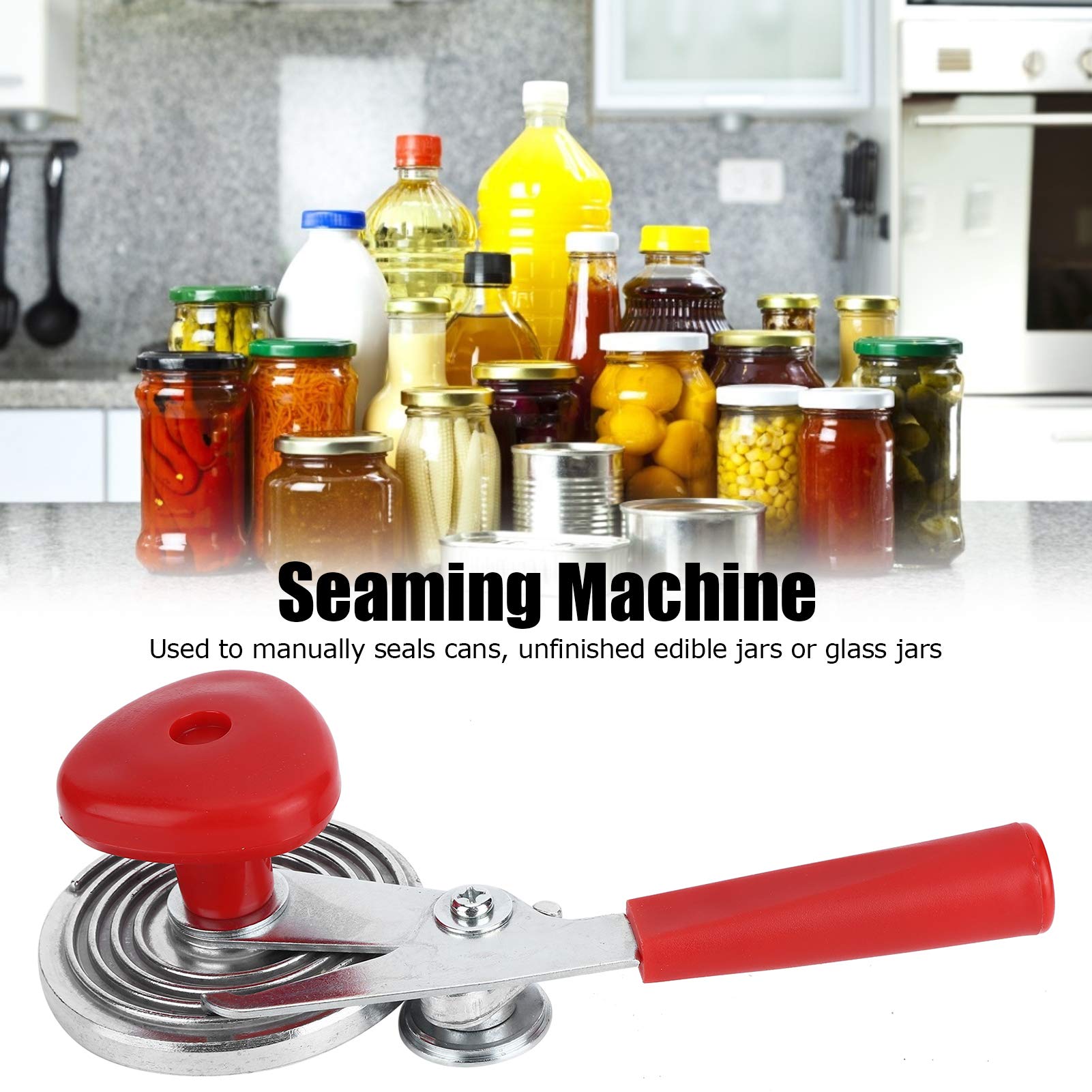Germerse - Sellador manual de latas, herramienta de sellado de hierro para latas de vidrio, para frascos, conservas manuales, cocina del hogar