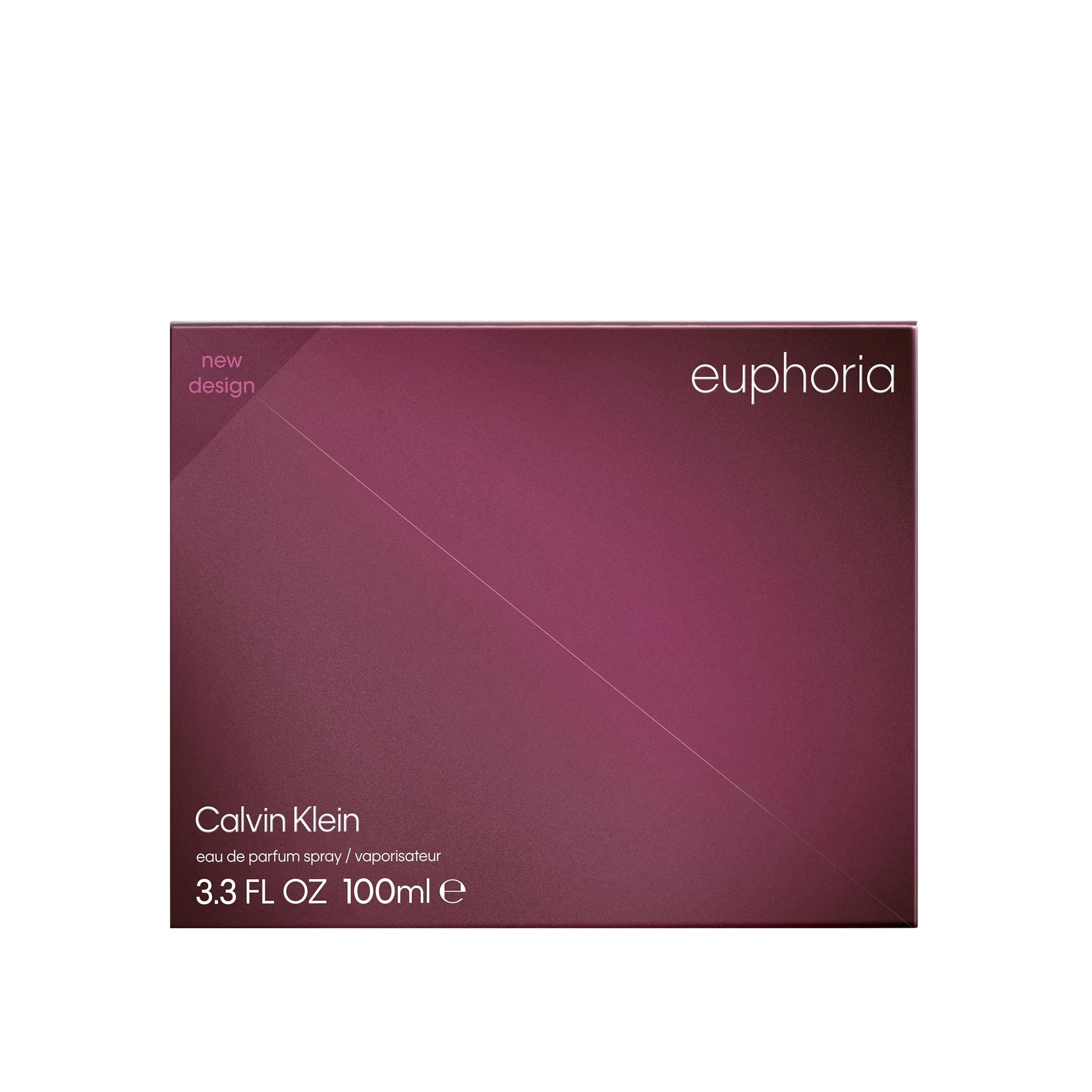 CALVIN KLEIN - Euphoria Eau de Parfum Mujer 100 ml, Fragancia Oriental Floral, Notas de Granada y Orquídea Negra, Perfume Sensual y Sofisticado, Aroma Intenso y Duradero, Colonia Original