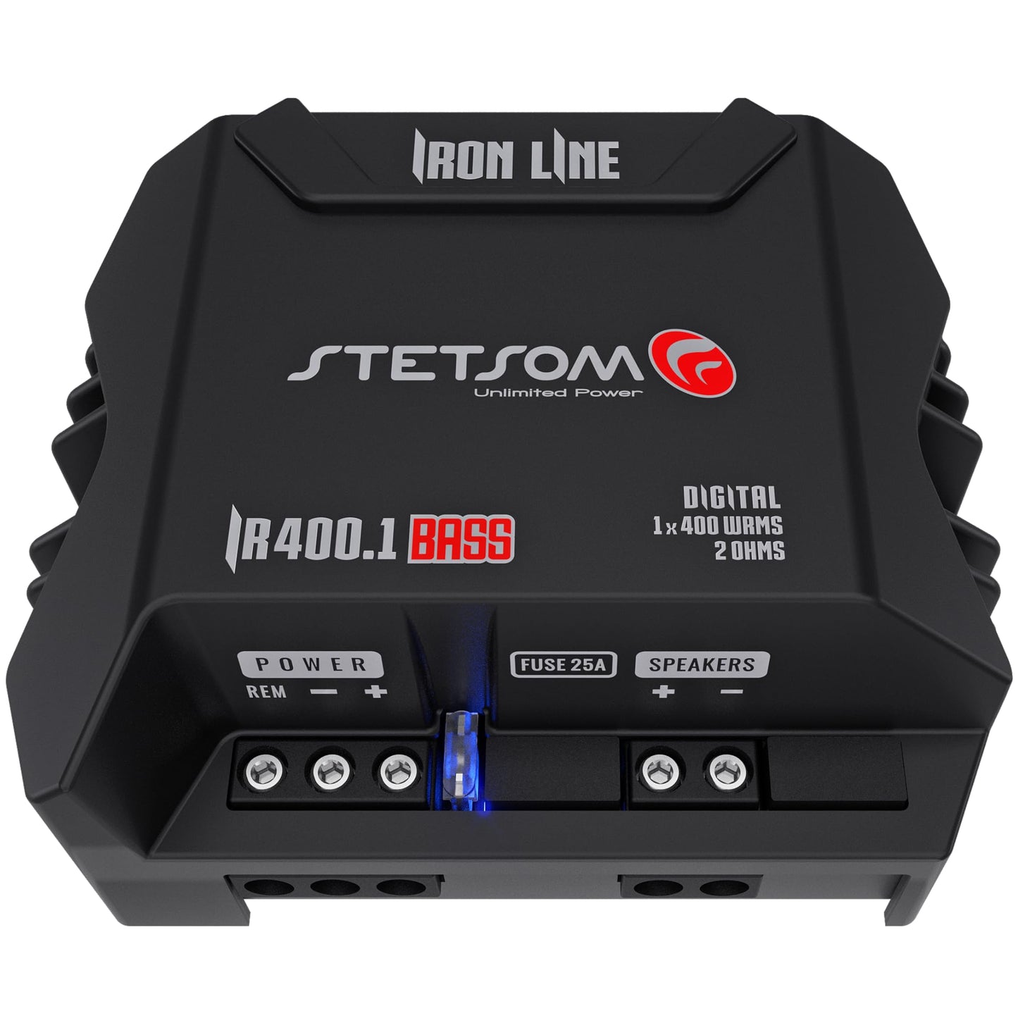Subamplificador Stetsom IR 400.1 BASS 2 ohmios Compacto con Crossover y Rango Completo para Coche