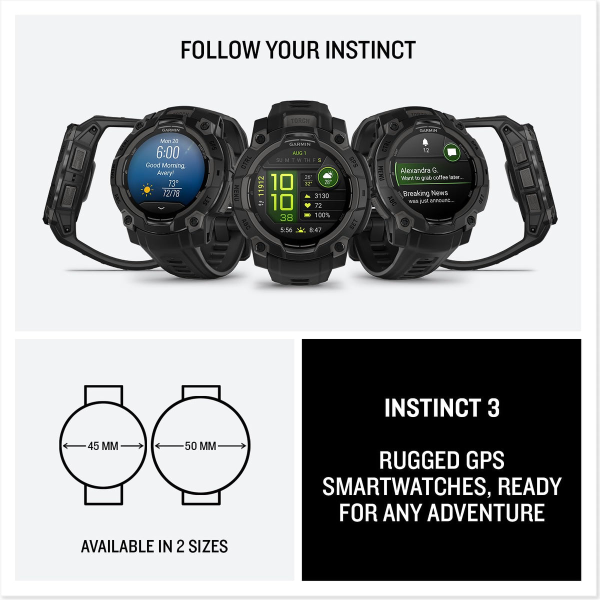 Reloj Garmin Instinct 3 Amoled Negro