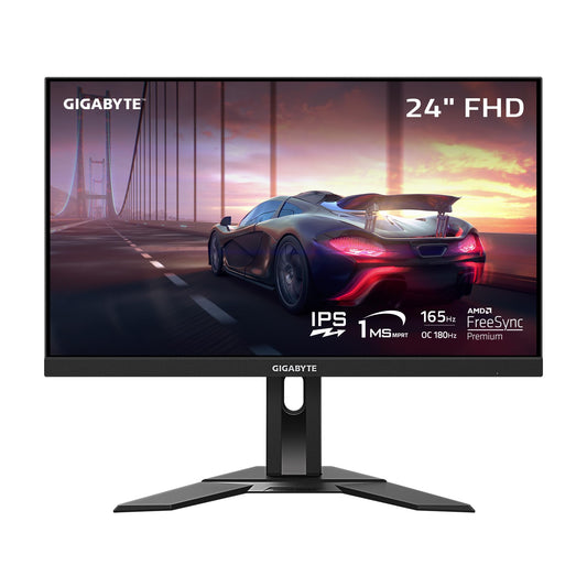 GIGABYTE Monitor Gaming G24F 2 23.8" IPS FHD 1920x1080 2xHDMI 1xDP 1ms MPRT 180Hz HDR FreeSync Color Negro