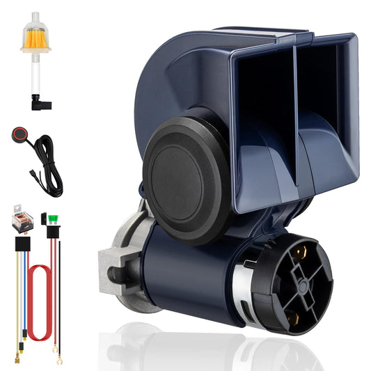 Kit de bocina de coche con botón, bocina de aire de 12 V para coche, camión, motocicleta, tren, bocinas, muy fuerte para camioneta, 12 voltios, 150 dB, ajuste universal BANHAO