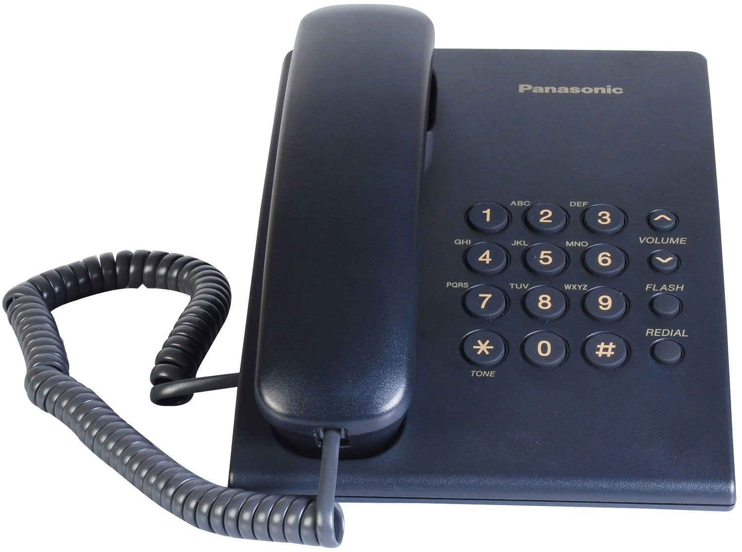Panasonic TELPAN085 Teléfono Analógico Kx-Ts500Meb - Analógica, Escritorio/Pared, Negro