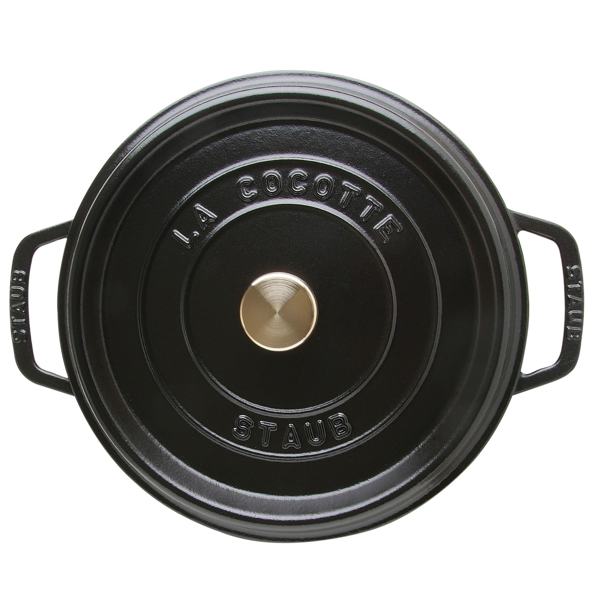 Staub 4-quart redondo Cocotte, Negro, 3.78 litros, 1