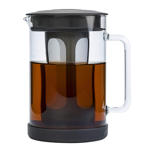 Cafetera de Vidrio Primula Pace Negro con Tapa Hermética para 6 Tazas