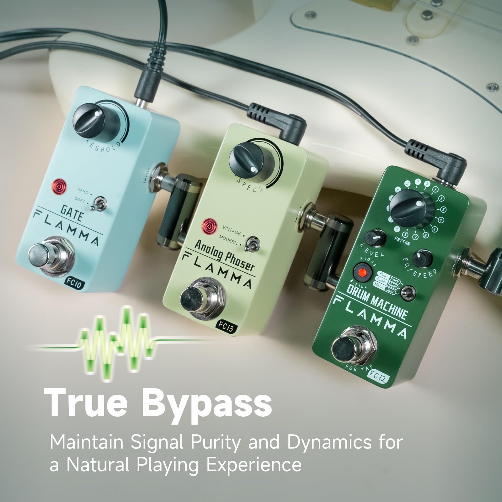 Pedal de Guitarra FLAMMA Noise Killer Gate Inteligente True Bypass