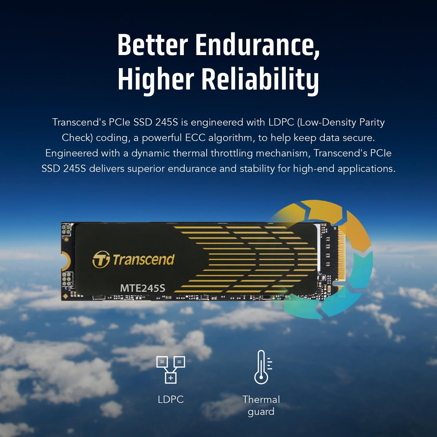 Transcend TS250GMTE245S Unidad Interna de Estado sólido para Juegos M.2 PCIe Gen4x4 2280 NVMe con disipador térmico de grafeno, con velocidades de hasta 3,200MB/s