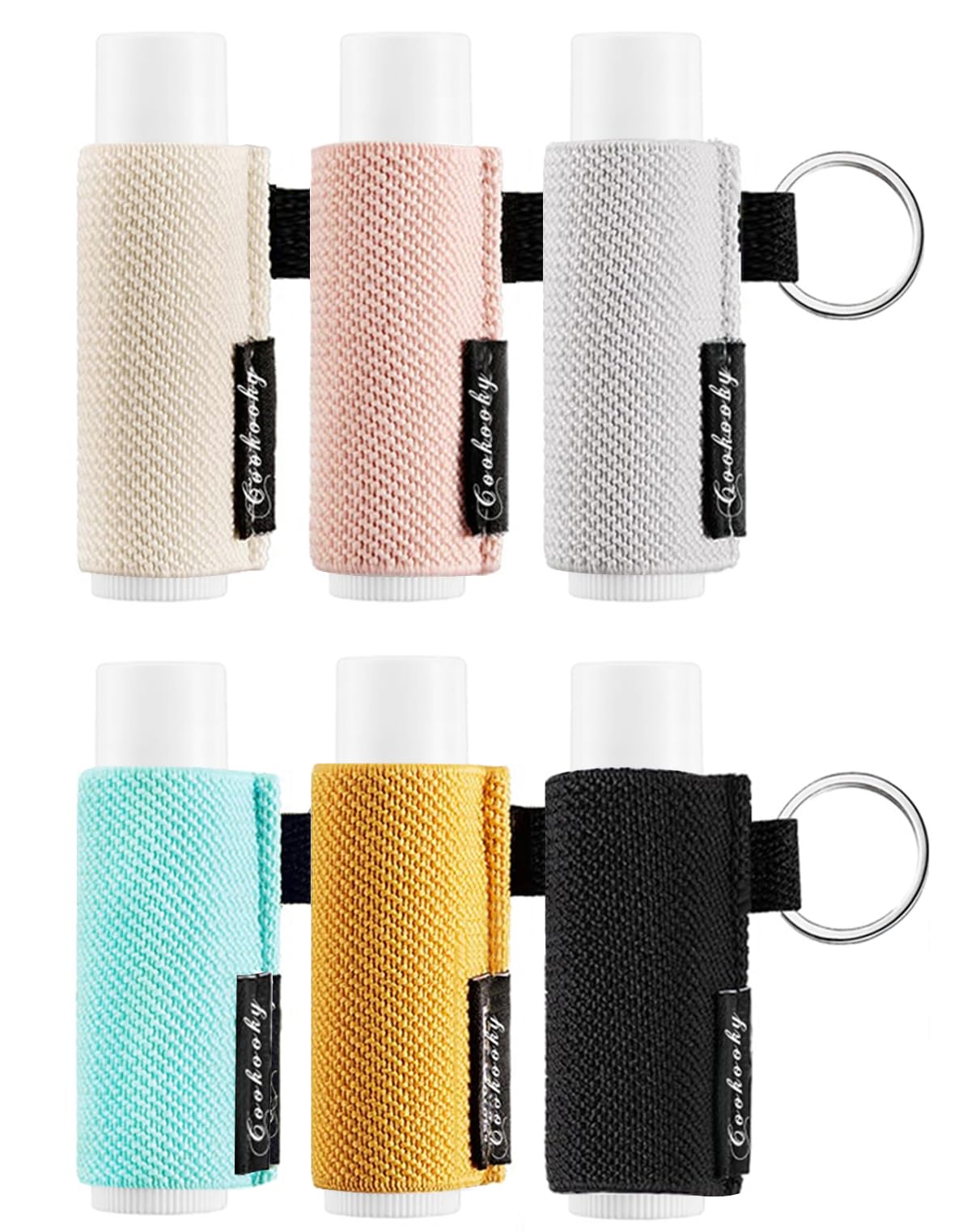 Chapstick - Llavero con diseño minimalista y bonito para bálsamo labial, Chroma, Large