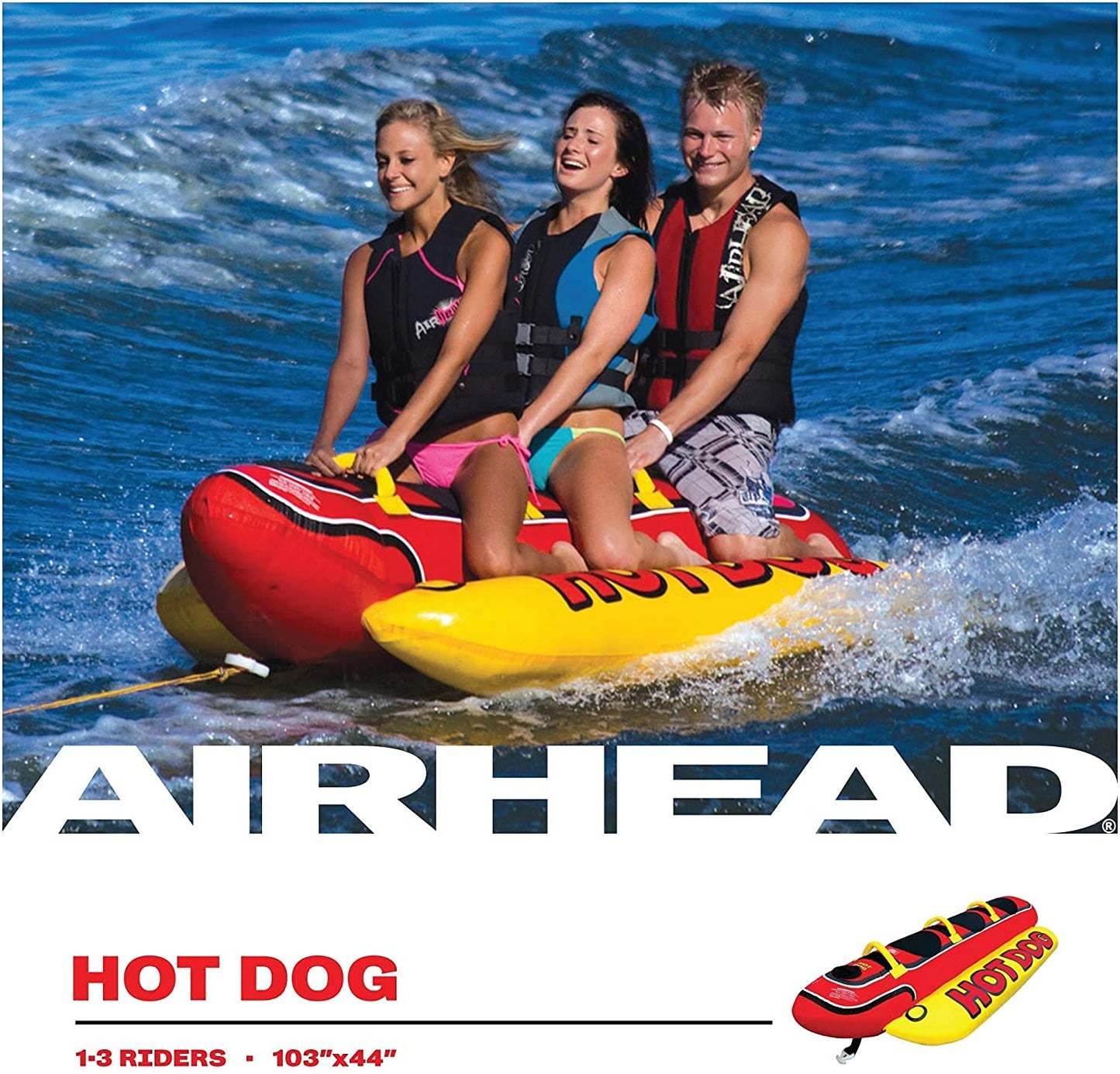 Remolcable Airhead HD-3 Hot Dog Rojo