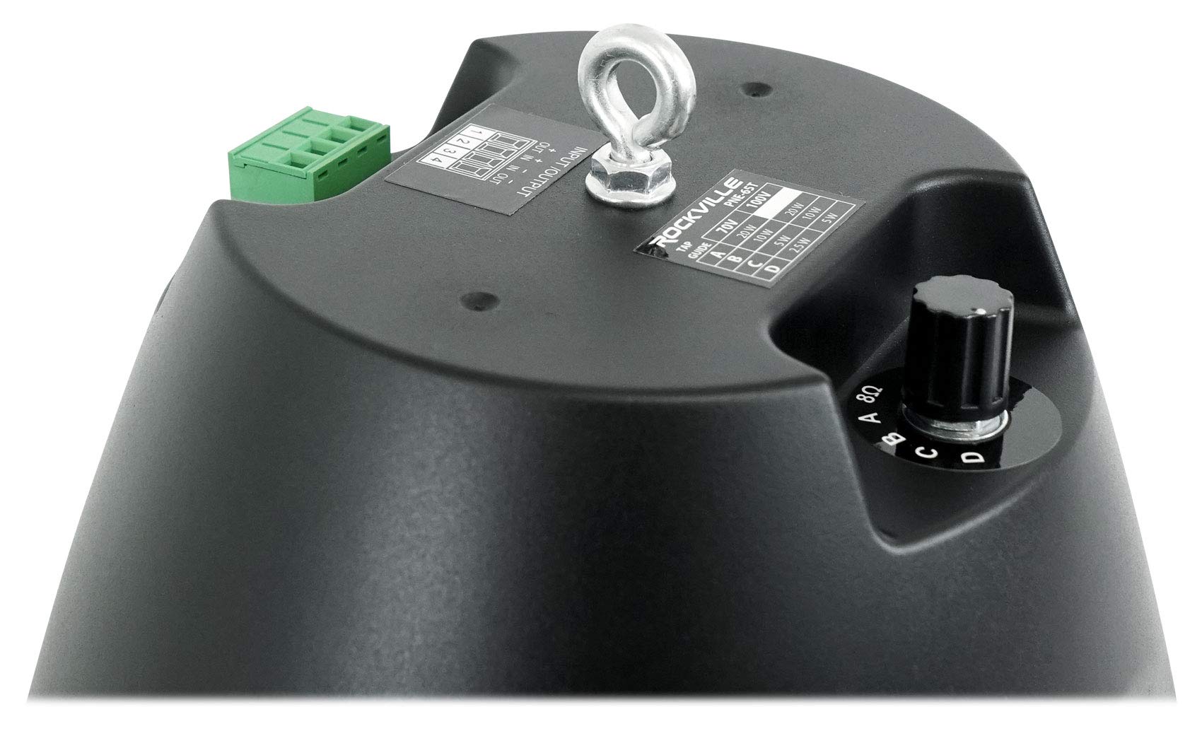 Altavoz Colgante Rockville Negro Audio de Alta Calidad Diseño Elegante 70 V 6.5 Pulgadas