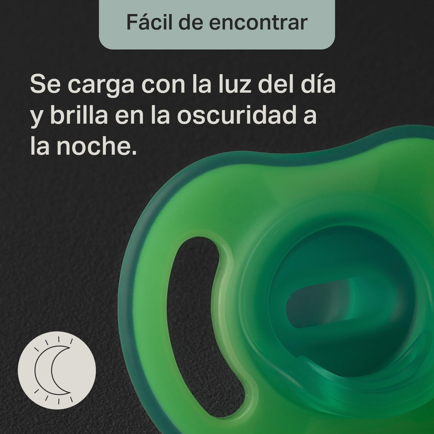 Chupetes Tommee Tippee Ultra-light Glow en la Noche Diseño de Una Pieza de Silicona para Bebé