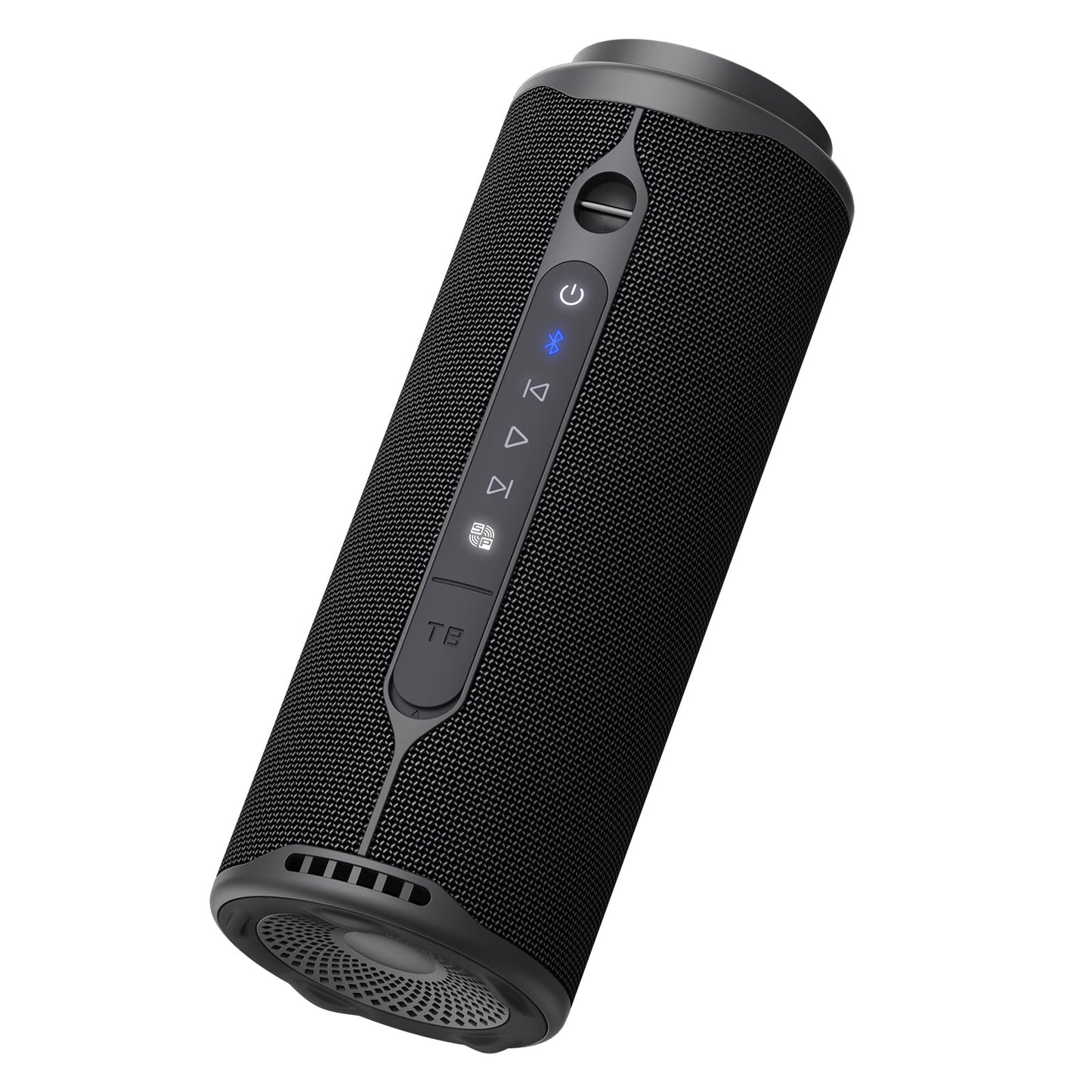 Tronsmart T8 Bocina Bluetooth Portátil para Exteriores, Sonido más Potente y nítido de 40W, Sonido de 360°, Audio de 2.1 Canales, IPX7, Personalizados Audio y Luces, cordón portátil (Negro)