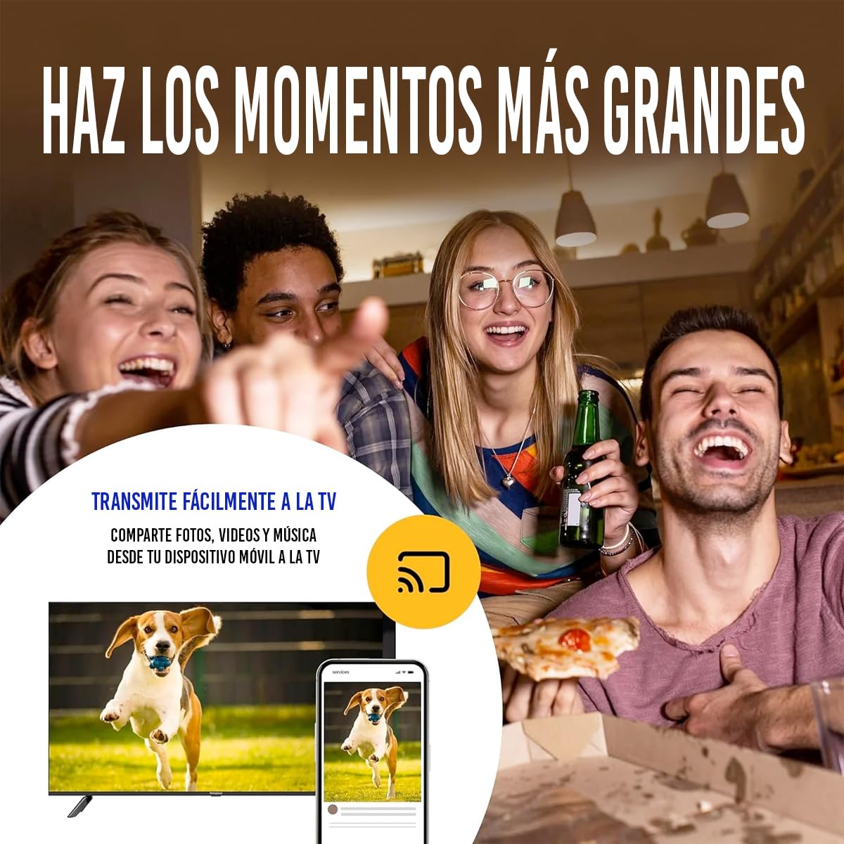 Televisor Westinghouse 50 Pulgadas 4K Ultra HD Smart Roku TV HDR Reacondicionado con Soporte de Pared