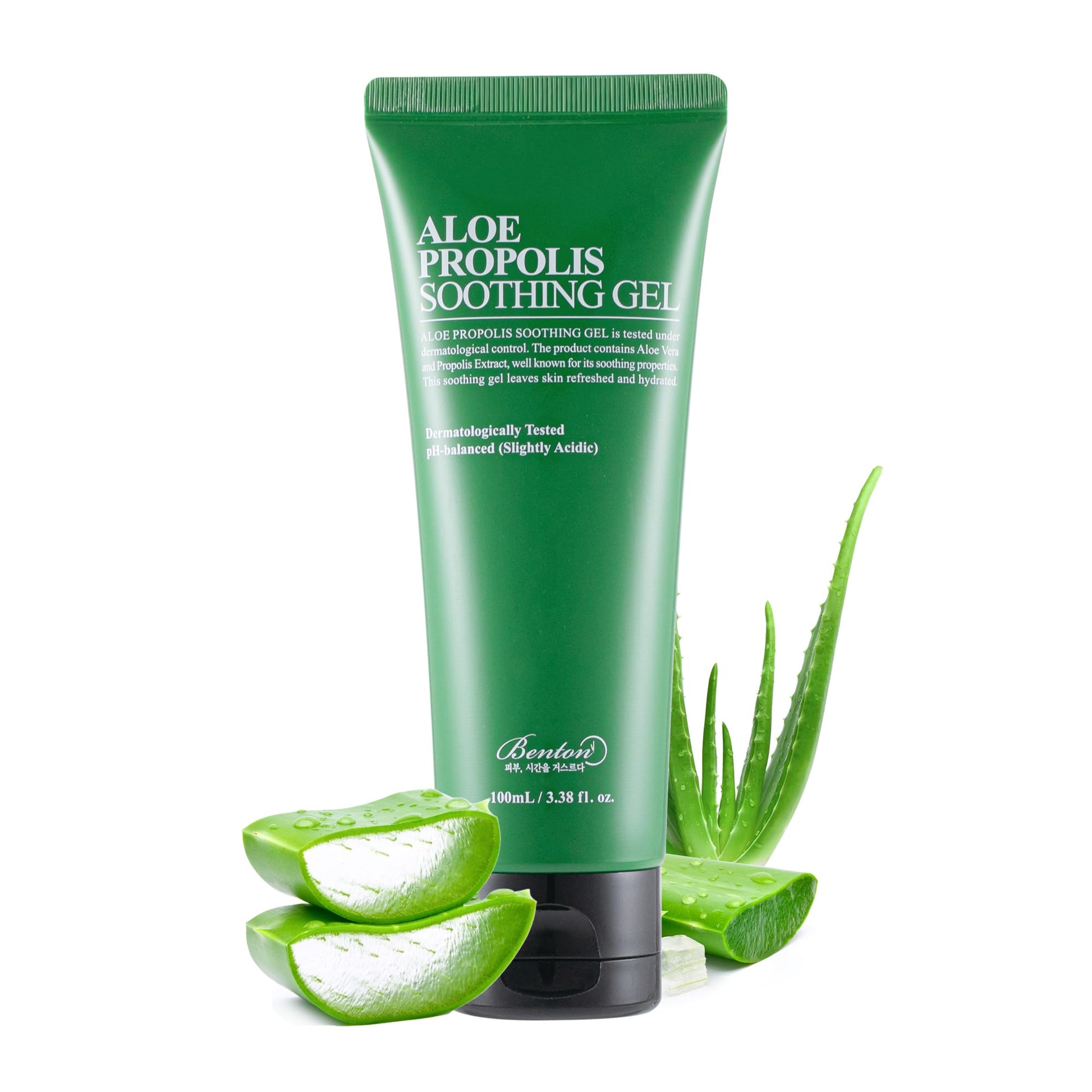 Gel calmante de Aloe y Propóleo para piel sensible de BENTON.