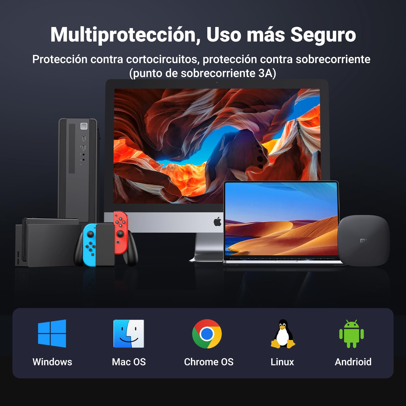 UGREEN Hub USB Ethernet 1000Mbps, Hub RJ45 con 3 Puertos USB 3.0 y Puerto de Alimentación Tipo C, Adaptador Red Compatible con Laptop, PC, MacBook, Surface XPS Windows Linux MacOS, etc